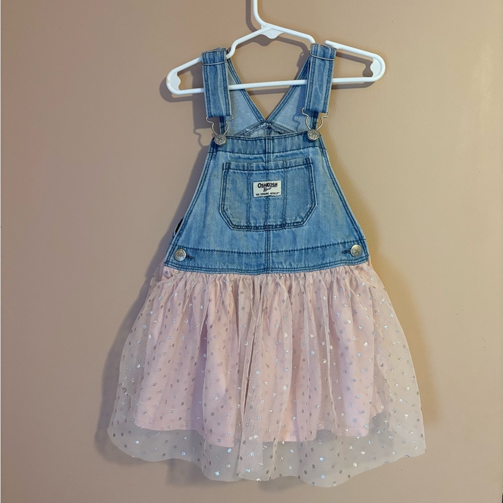 OshKosh B'gosh Blue and Pink Kids Denim Dress